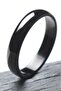 Unisex 4mm Slim Domed Stainless Steel Wedding Band Ring CL18 - 6
