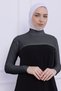 Turtleneck Neck Collar Oversleeve Gray - Lycra Stand Collar Women's Body Hijab Crop Bolero - 5