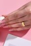 6mm Matte Yellow Plain Model Unisex Women Men Steel Wedding Band Ring Cl38 - 6