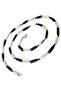 Black white square cube model men's steel necklace and bracelet set eck05s - 8