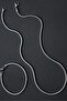 Thin Snake Chain Italian Model Steel Necklace and Bracelet Set Eck58S