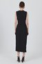 Black Sleeveless Side Pleat Detailed Buckle Dress 251633 - 5