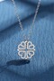 Clover and Heart Women's Steel Necklace with 2 Different Usage Styles Eck46 - 5