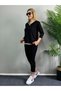 Women's New Season Long-Sleeve Rib Knit-Detail Two-Piece Set - 4