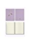 دفتر ملاحظات مخطط بغطاء صلب مقاس 14 × 20 بلون باستيل ليلك - 4