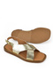 , Women's Genuine Leather Sandals 1511032Z11500 Gold - 4