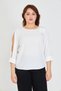 Women S Plain Floral Detailed Blouse - Stylish and Elegant Design - 2