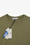 Peltz Men's Relaxed Crew Neck Short Sleeve Khaki T-Shirt - 2