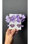 Lilac Girl Child Baby Ribbon Heart & Heart Clip Buckle Set - 2