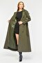 Reglan Sleeve Seasonal Lined Full Length Women's Trench Coat, Cap - 7