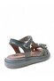 Orthopedic Girl's Preschool Silver Stone Sandals - 4