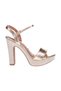 Vizzano Ladies High Heel Sandals Golden | Made In Brazil - 2