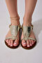 Metallic Leather Sandra Sandals - 5