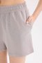Straight Leg Flexible Waisted Gray Women's Shorts U3357Az/Gr52 - 5