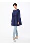 Buttoned Tunic with Shirring Detail - Navy Blue - Benin - 2