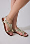 Metallic Leather Sandra Sandals - 7