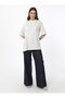 Women's Cotton T-Shirt with Shirring Detail - Ecru - Benin - 4