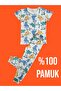 Short-Sleeved Patterned Kids Pajama Set #printedkidspajamas #dinosaurpatternpajamas #laundrygarden