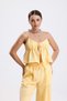 Selina Tie Detail Top Wide-Leg Trousers Woven Linen Two-Piece Set - 3