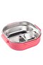 024-01-Tedemei Pink Stainless Steel 3 Compartment Food Carrying Container with Fork and Spoon 700ml - 3