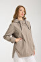 Women's Relaxed Fit Hooded Trench Coat - 2