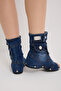 Women's Denim Sandals Trok, Metal Detail - 2