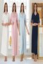 Effortt Summer Half Sleeve Lace Detailed Maternity Nightgown 9013 - 2