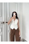Women's Buttoned Vest Front Button Stylish Slim Fit Sleeveless Vest - 3