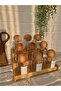Set of 9 Wooden Ball Lid Glass Spice Rack with Bamboo Stand - 4