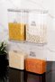 4-Piece 3000 ml Vacuum Cover Food Set Pulses Storage Box 25 Types Transparent Pulses Label - 2