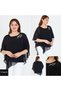 Comfortable Fit Chiffon Layered Blouse - Stone Embellished, Plus Size - 7