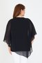 Comfortable Fit Chiffon Layered Blouse - Stone Embellished, Plus Size - 6