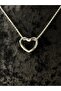 Silver Color Women's Heart Necklace - 2