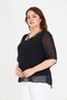 Women's Stylish Jewel Neck Plus Size Blouse - 3