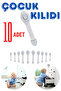 10-Pack White Baby & Child Drawer Lock No Drilling Required, Cabinet & Drawer Safety Lock