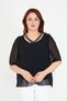 Women's Stylish Jewel Neck Plus Size Blouse