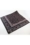 120X120 Ethnic Patterned Cotton Floral Scarf - Black Powder - 2