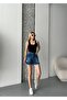 Trend Tint Washed Distressed Effect Baggy Jean Denim Bermuda Roller Shorts - 5