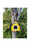 Wooden Decorative Bird House Nest, Nest, Balcony, Garden Accessory (Yellow 14X12X18 cm) - 8