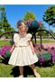 Defne Cream Vintage Baby Girl Dress, Birthday Dress, Photo Shoot Dress, Suitable for 0-7 years - 6
