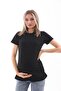 Maternity Black Crew Neck Short Sleeve 100% Cotton T-Shirt - 2