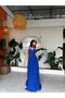Glitter Slit Evening Dress-Long Dress-Plunging Neckline Evening Dress-Sling Dress - 4