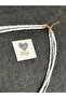 Dd46 Colorful White Triple Gold Starfish Heart Charm 3 Layered Design Necklace - 5