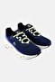 Men Brand Logo Lace Up Hiking Shoes, Navy