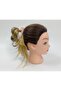 Satin and Organza Textured Hair Clip Ecru-Salmon - 6
