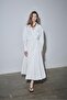 White Celia Wrap Dress - 5