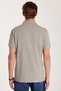 Men's Slim Fit Slim Fit 100% Cotton Gray Polo Neck T-Shirt - 5