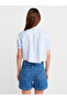 50504 Short Balloon Sleeve Shirt-Blue - 2