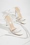 Women's White Lace-Up 10 cm Thin Heeled Chain Buckle Summer Shoes - 5
