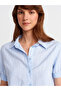50504 Short Balloon Sleeve Shirt-Blue - 3